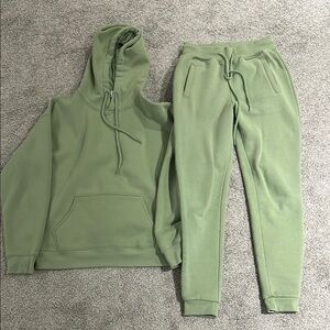 Sage Green Hoodie and Jogger Set